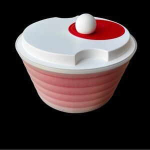 Tupperware Red Large Salad Spinner